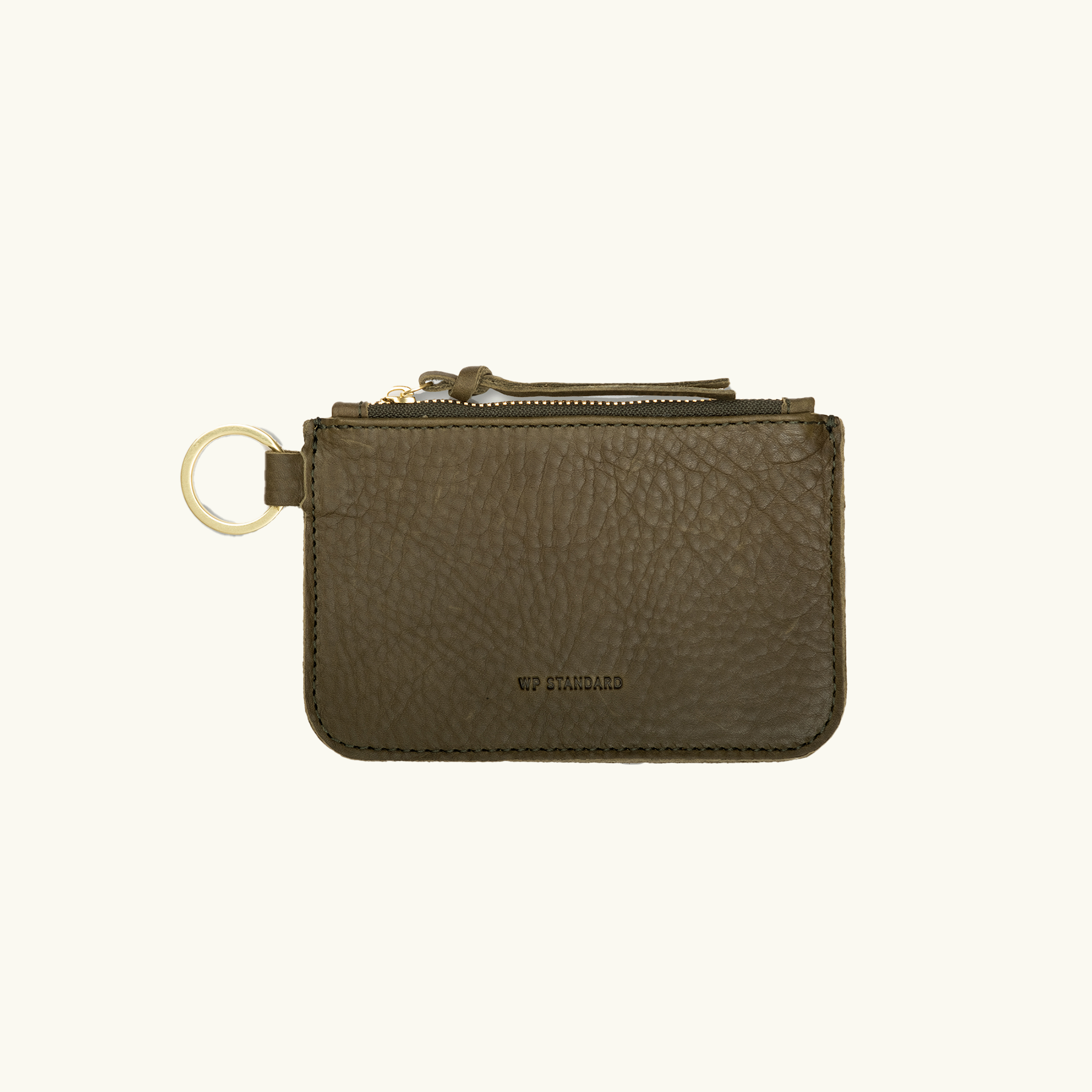 Full-Grain Leather Zip Key Pouch