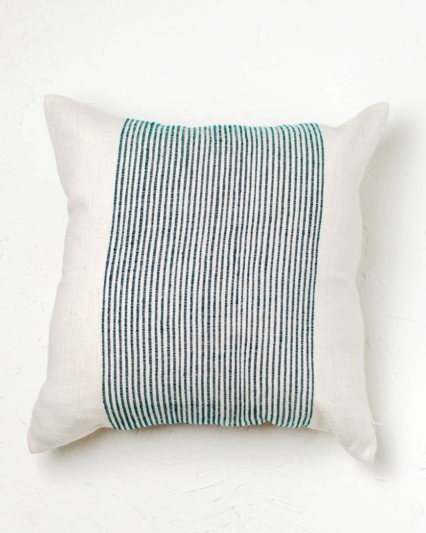 20" Riviera Cotton Throw Pillow Cover Grey