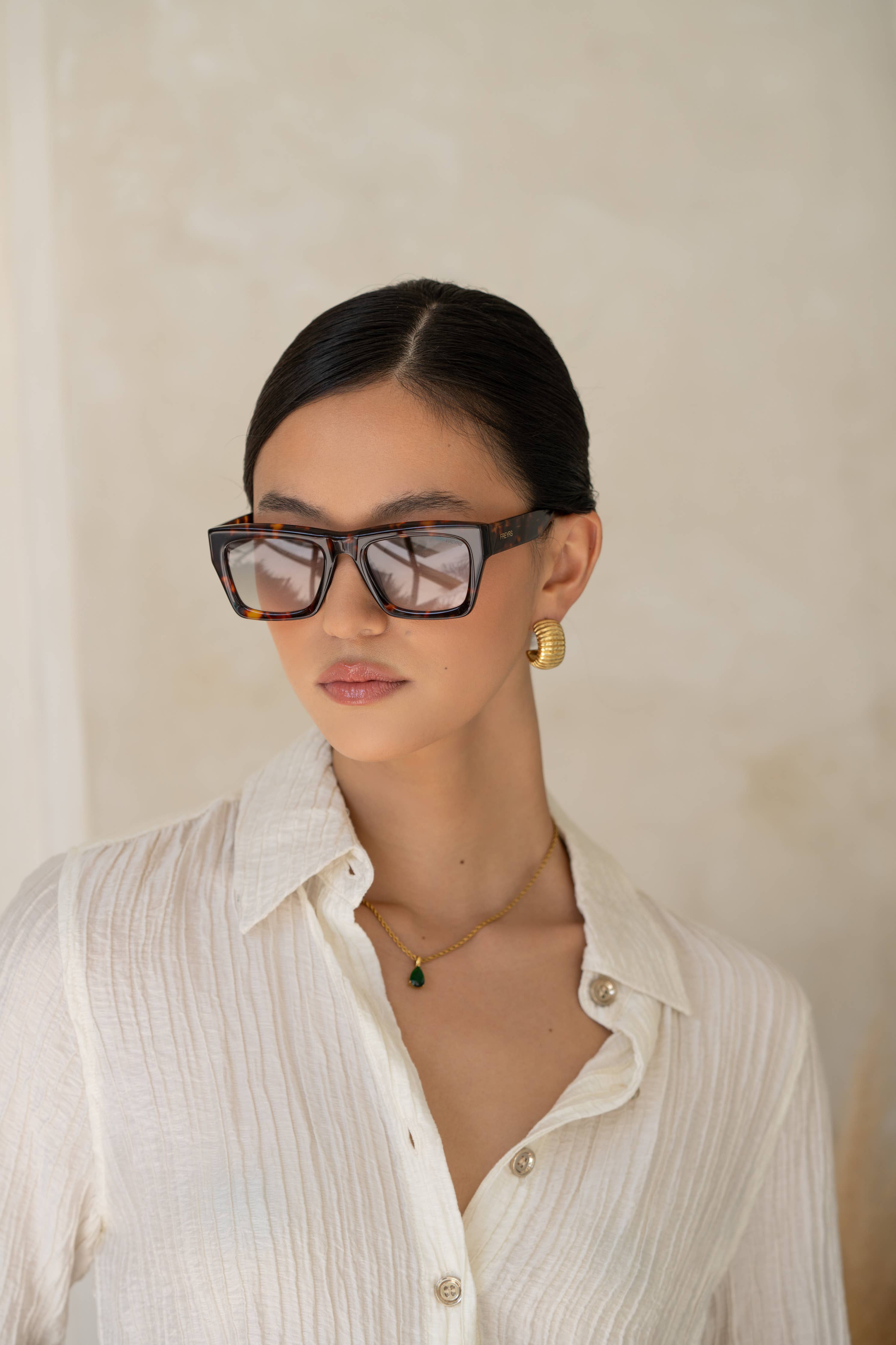 Nico Acetate Unisex Rectangular Sunglasses