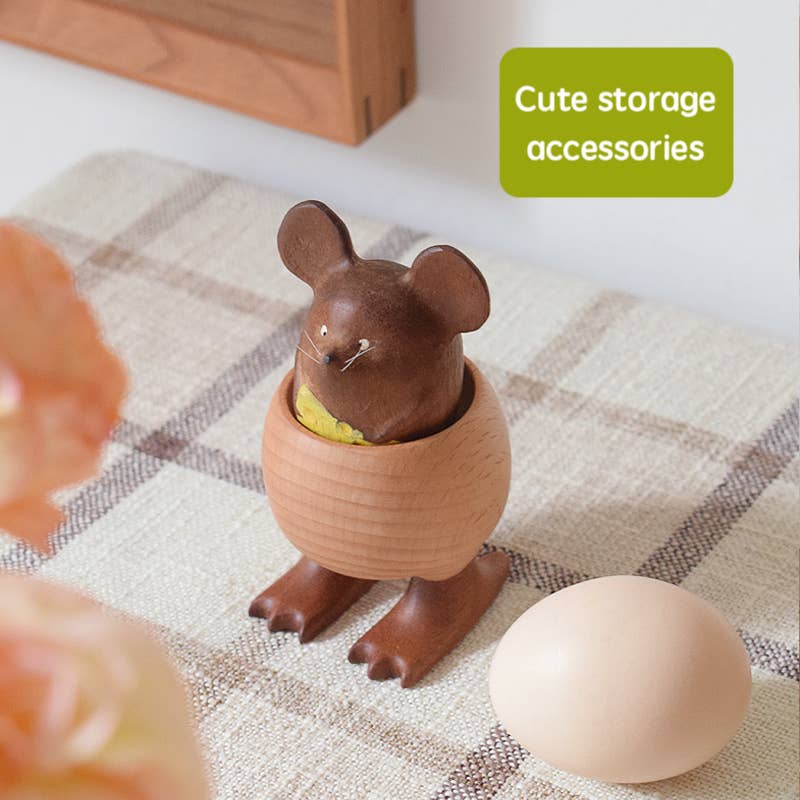 Wooden Egg Cup – Little Claw Design in Sapele & Beech