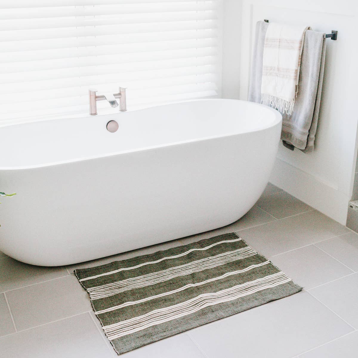 Aden Cotton Bath Mat Natural with