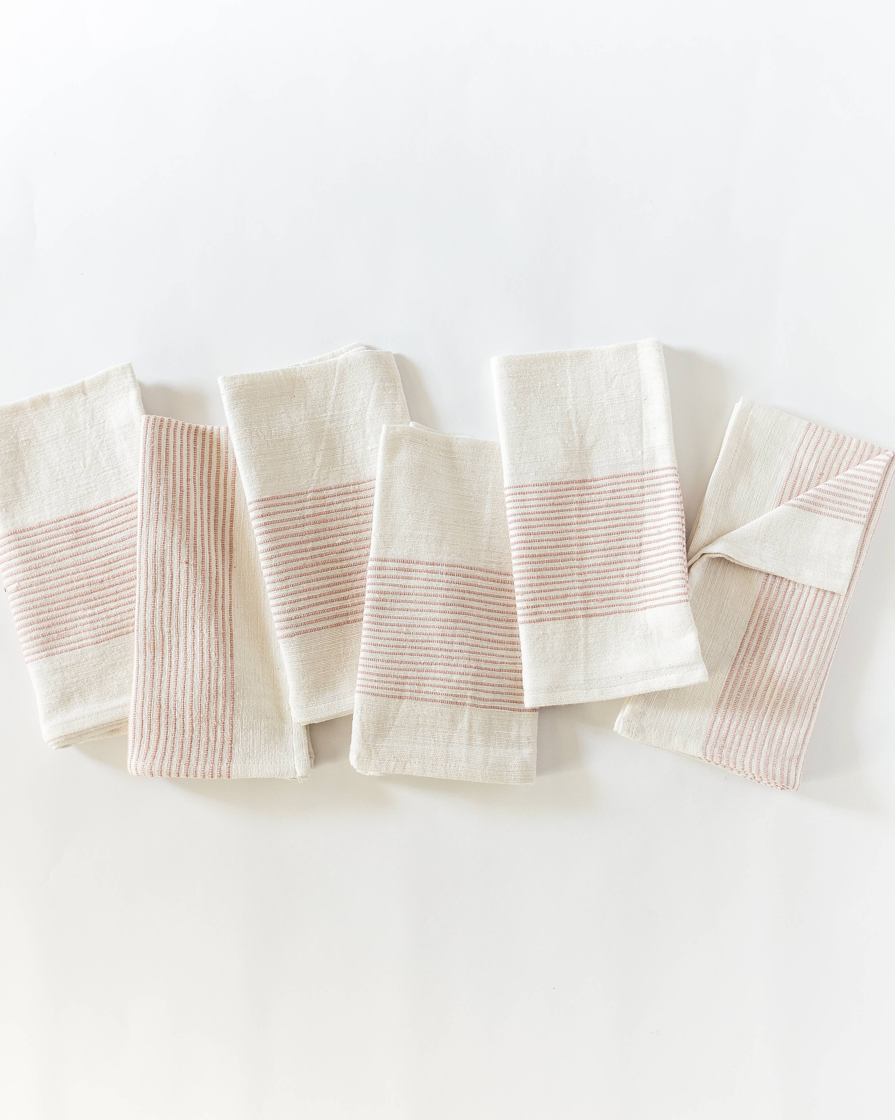 Riviera Cotton Napkin | Grey Stripe