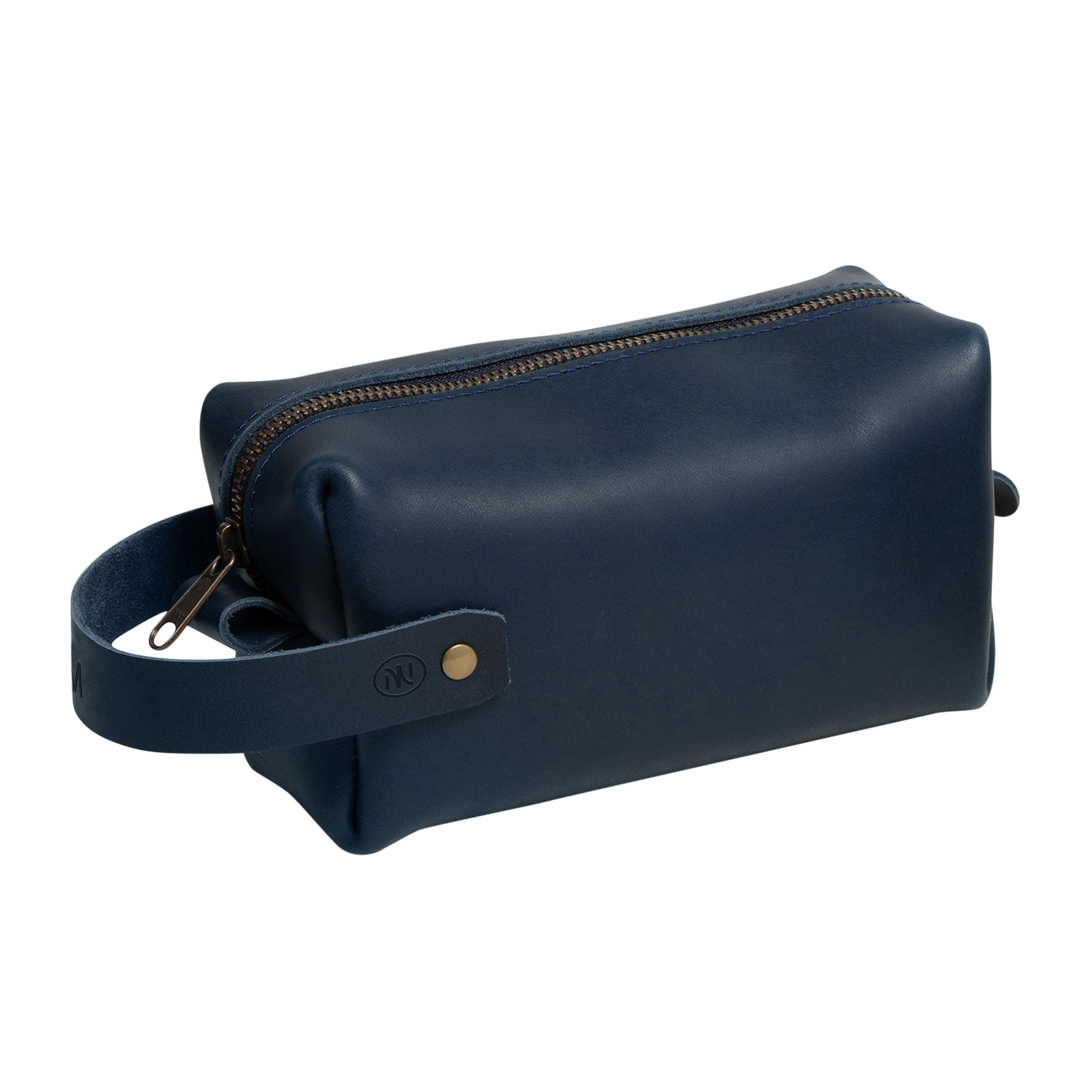 Travel Toiletry Bag w/ Zipper Pull - Full Grain USA
