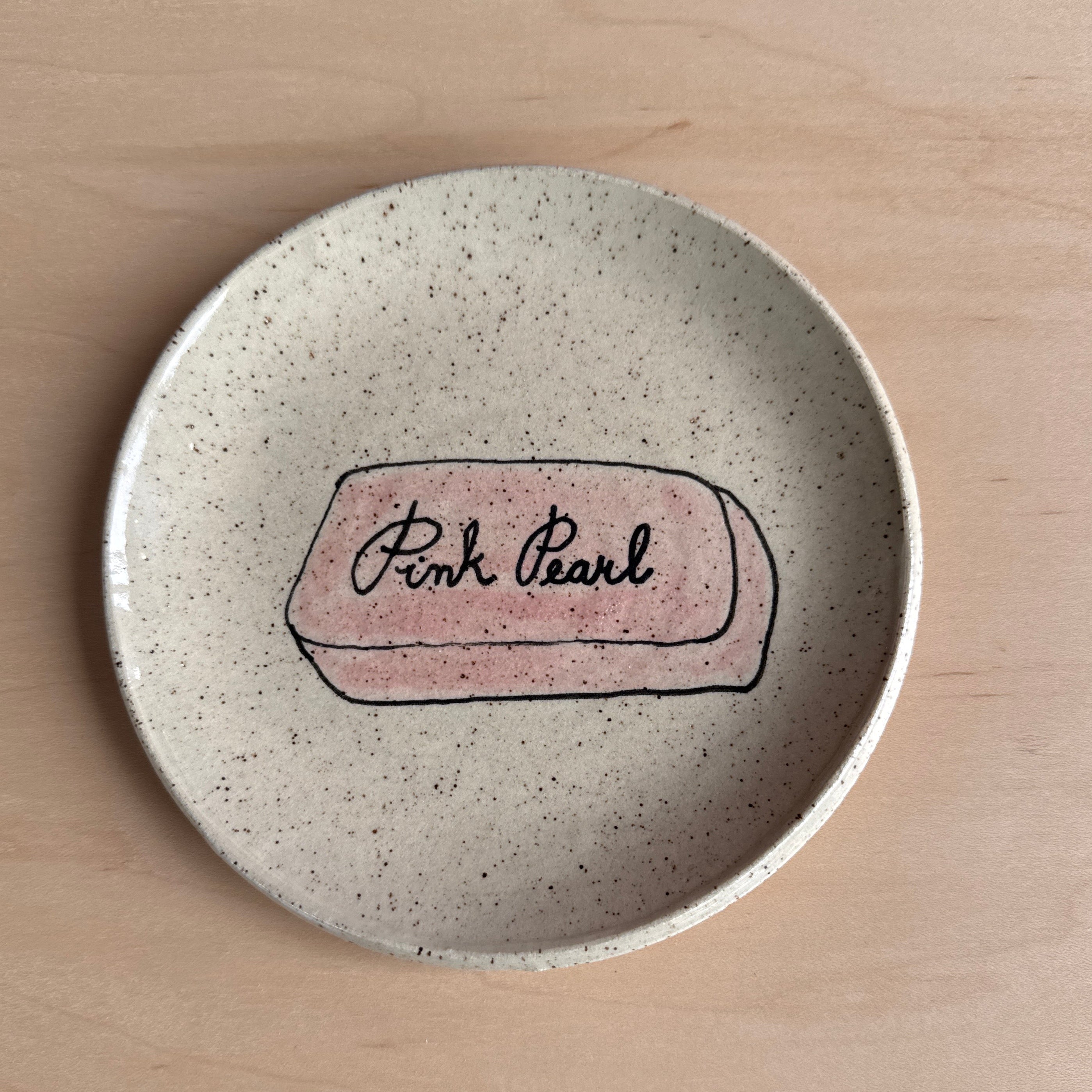 Pink Pearl Round Plate