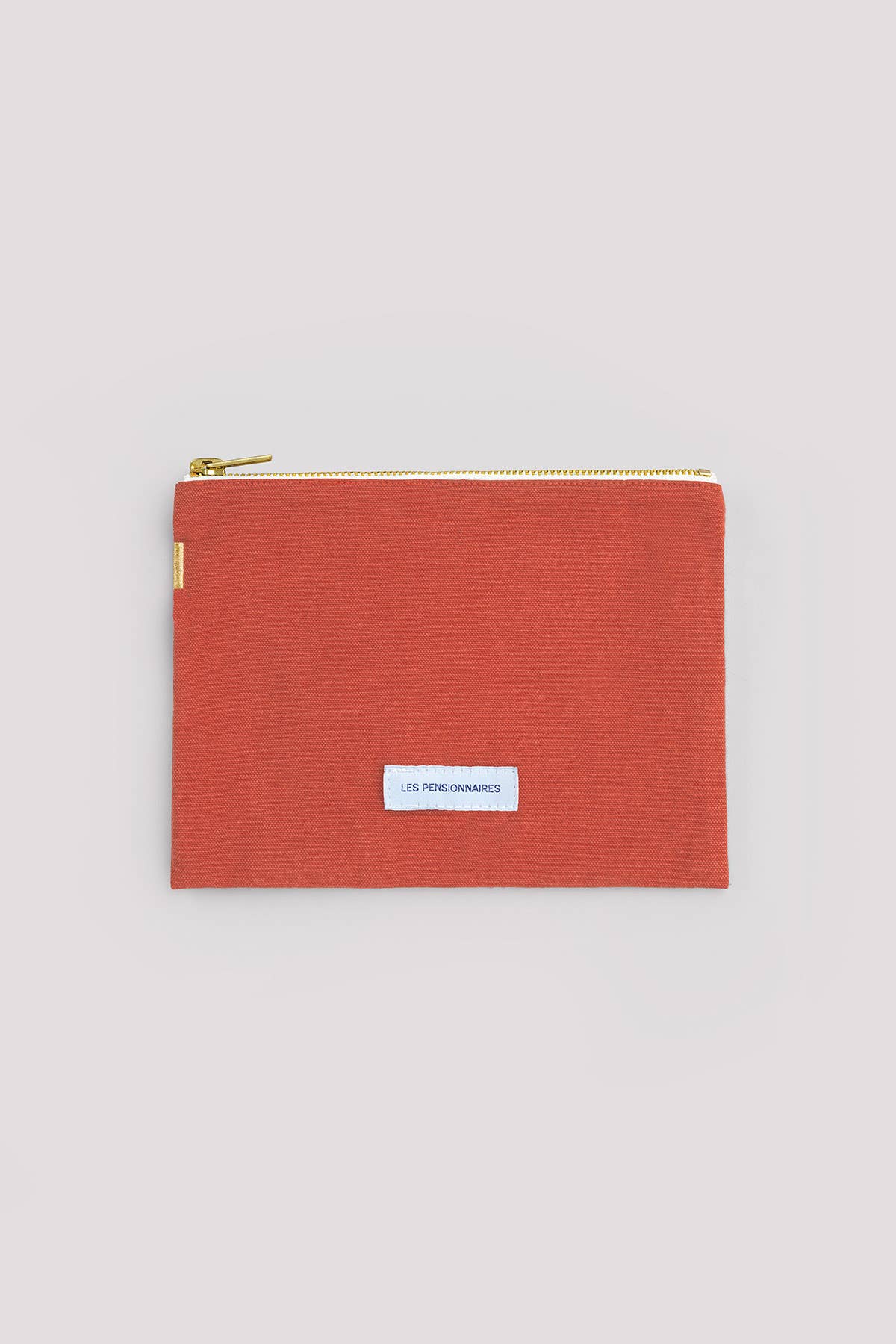 Small Pouch in Flamboyant Orange Organic Cotton Canvas