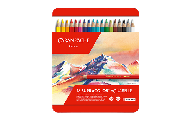 SUPRACOLOR Aquarelle Watercolor Pencils, 18 Colors