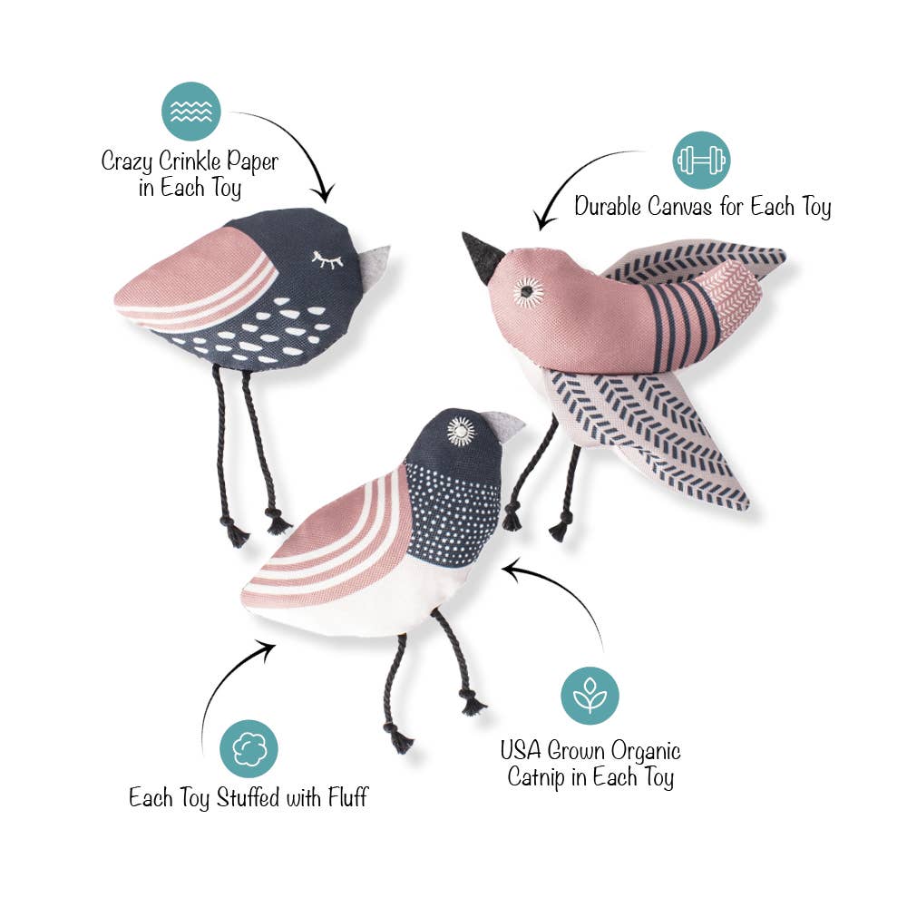 Under My Wings Cat Toy Set, 3 Pieces