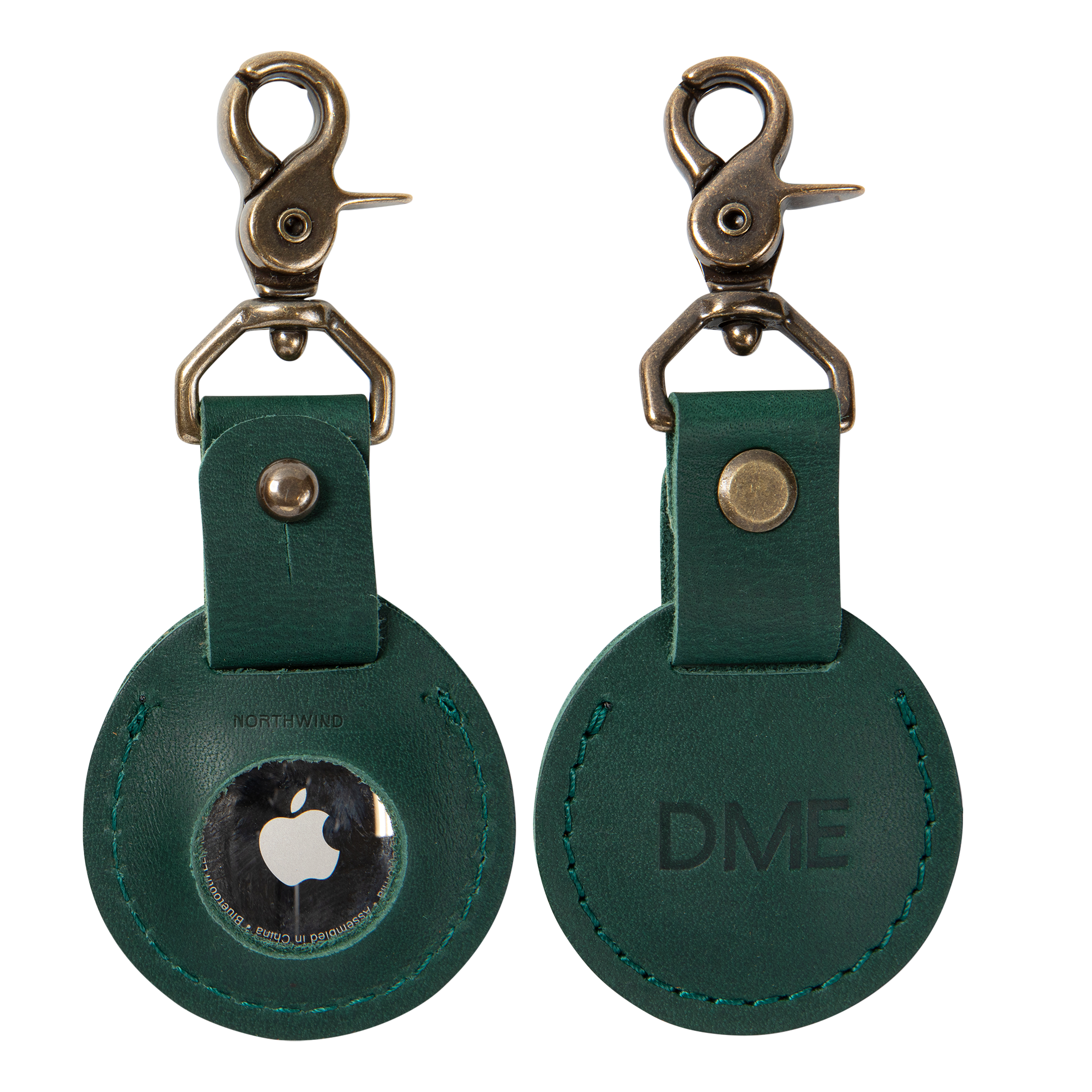 Leather AirTag Case Keychain