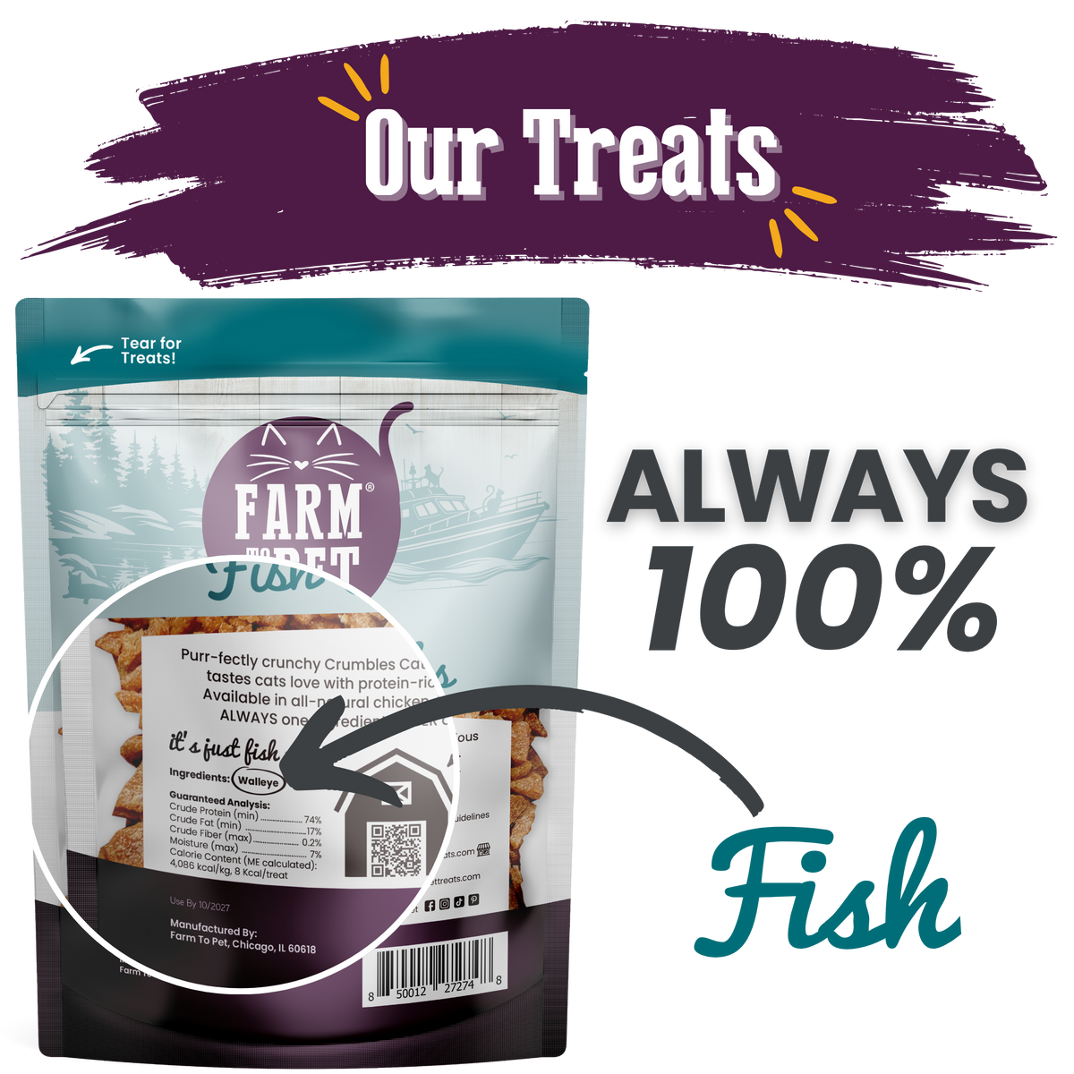 Fish Crumbles Cat Treats