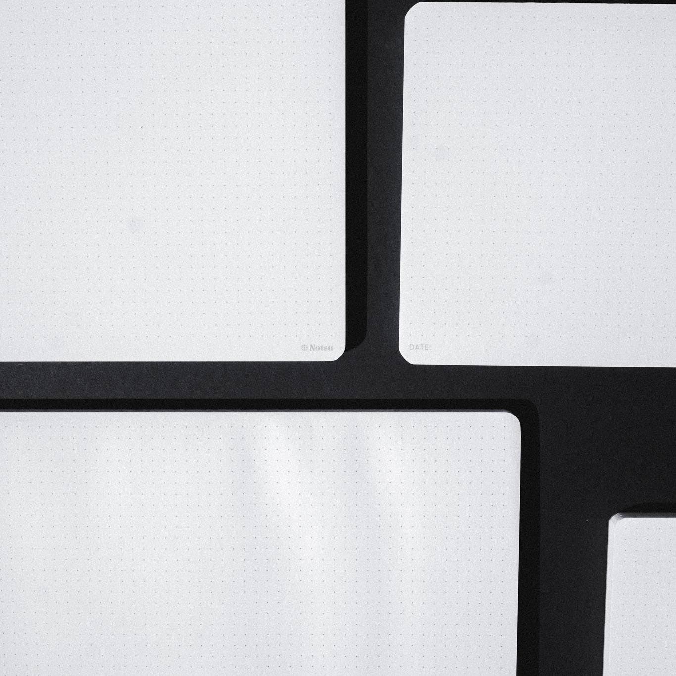 Dot Grid Desk Notepad, 8.5x5.5" Chipboard Back (2-Pack)