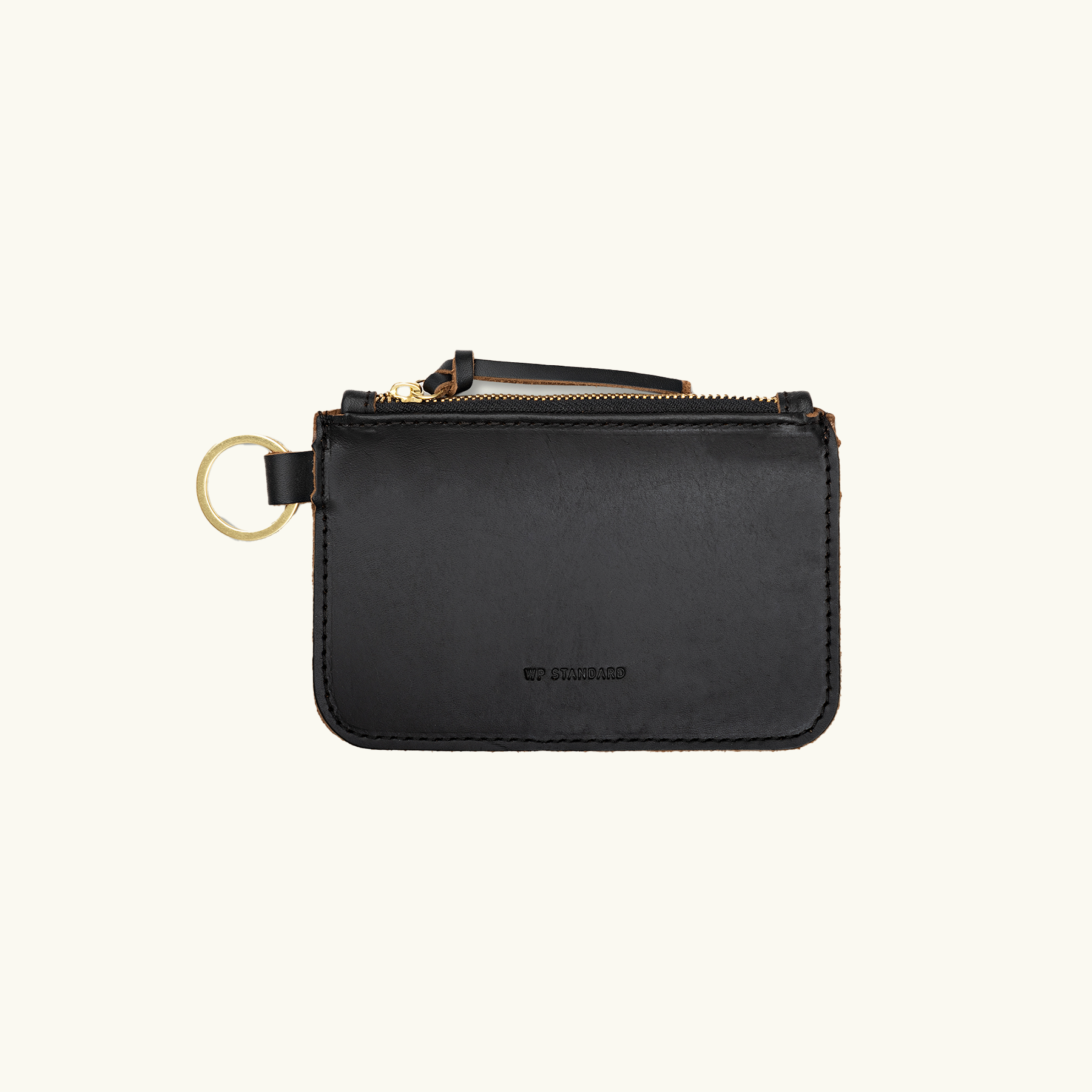 Full-Grain Leather Zip Key Pouch