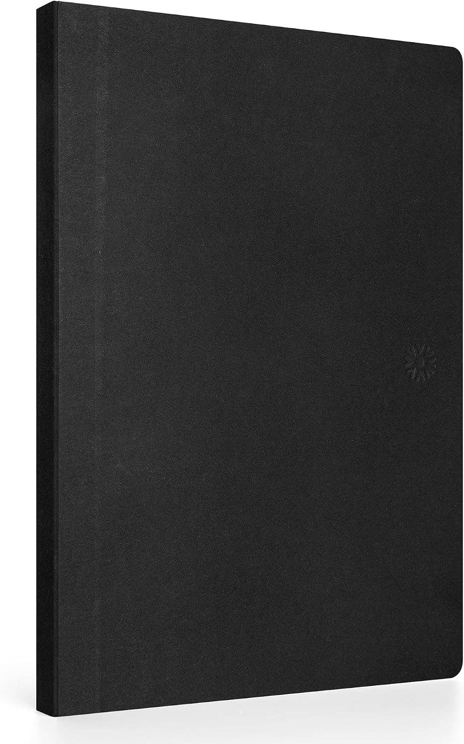 Lay-Flat Dot Grid Notebook – Black Spine