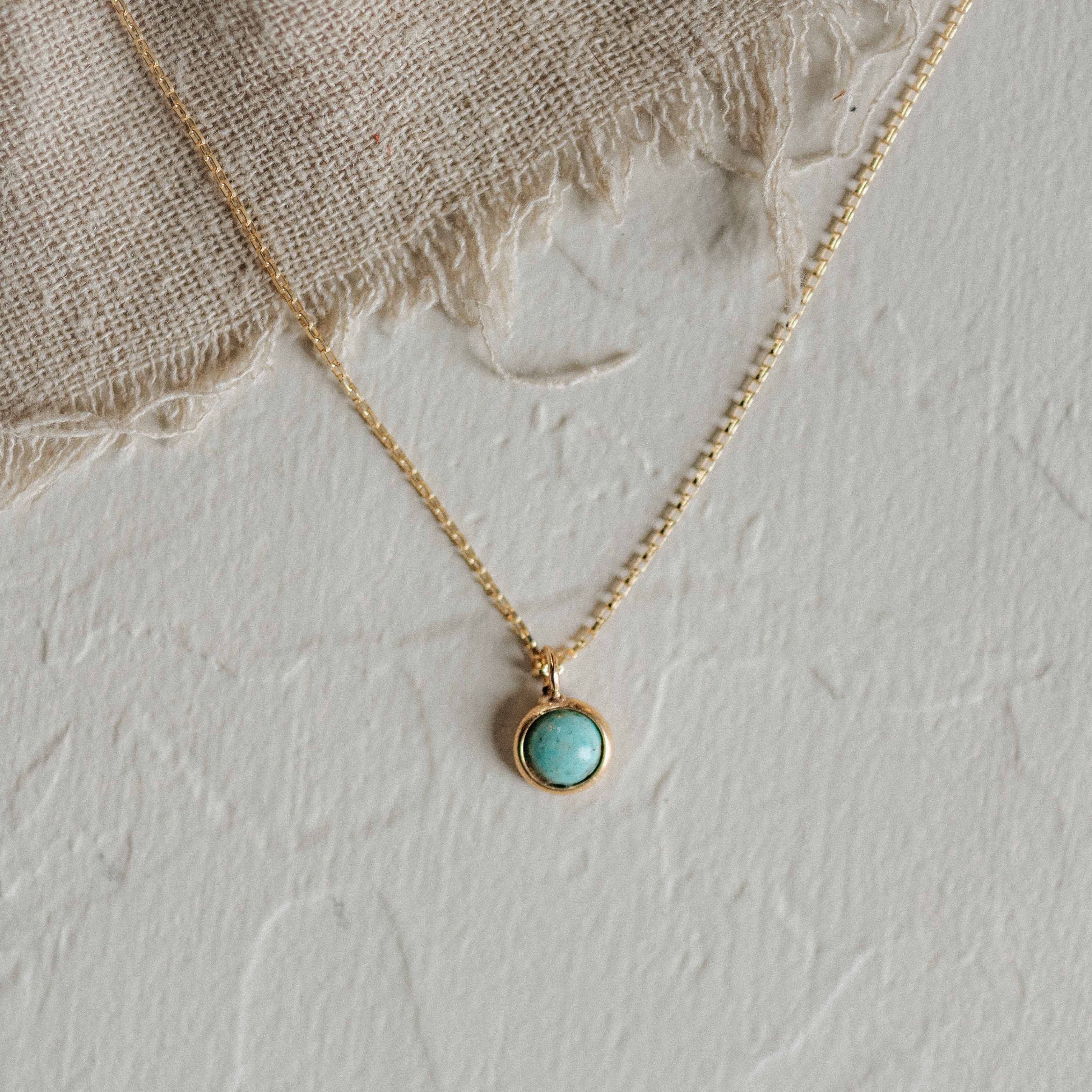 Hyalite Necklace // Turquoise // Demi-Fine Gold