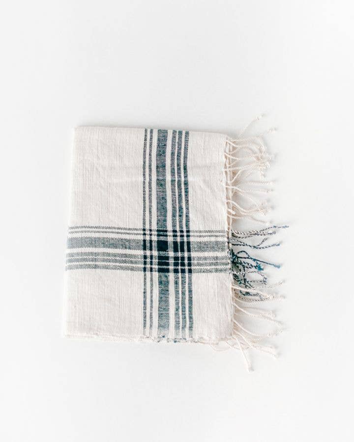 Cabin Hatch Cotton Hand Towel | Beige Stripe