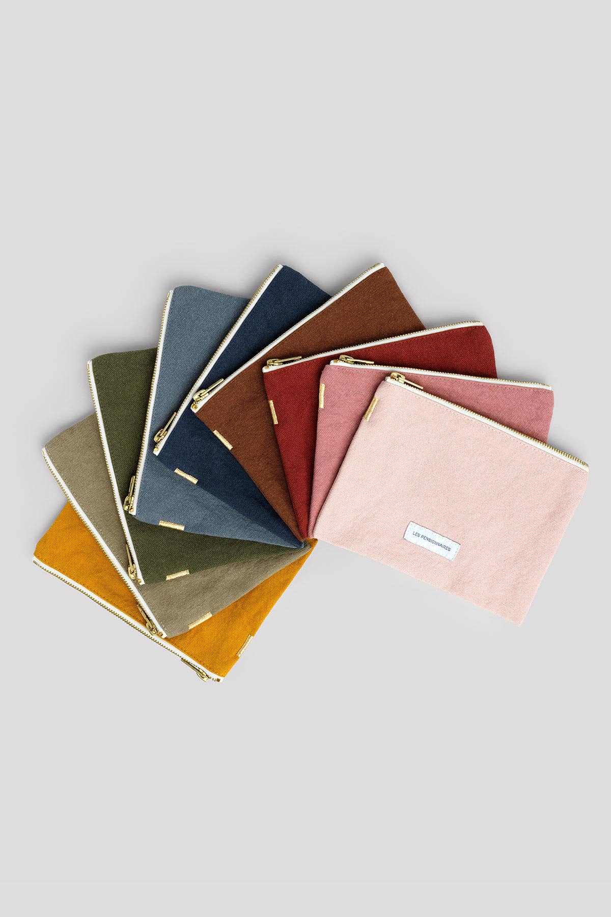 Small Pouch in Flamboyant Orange Organic Cotton Canvas