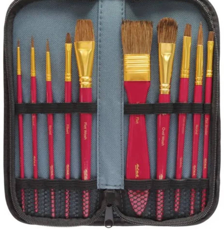 Watercolor Mixed Bristle Brush Set
