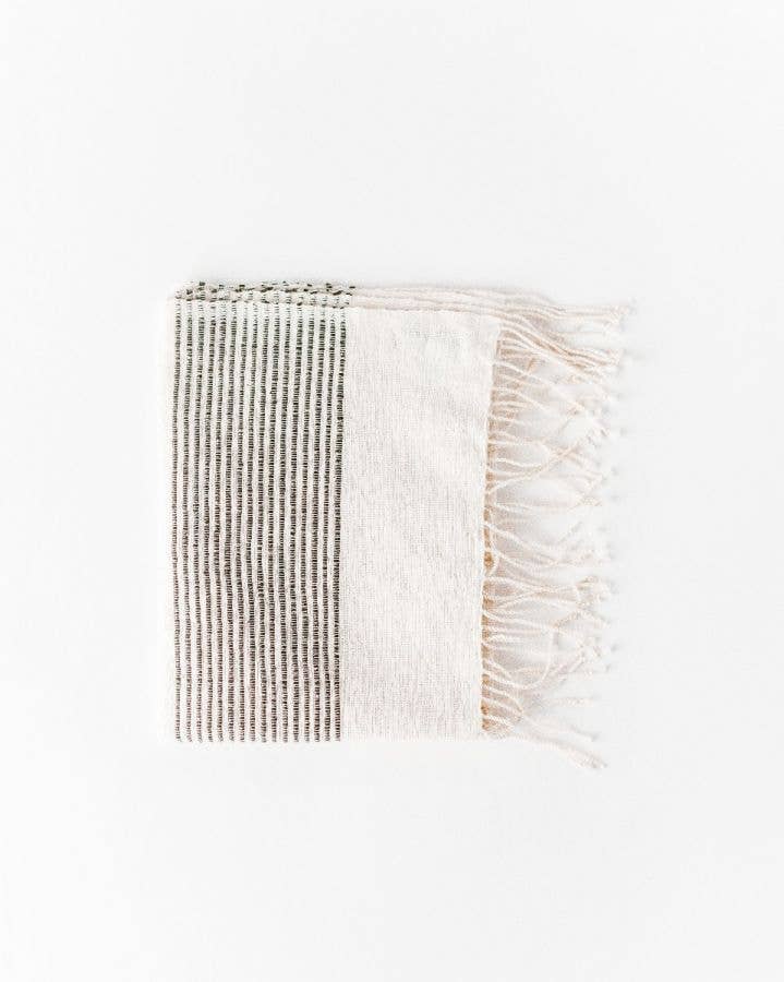 Riviera Striped Cotton Hand Towel | Tonal Stripe