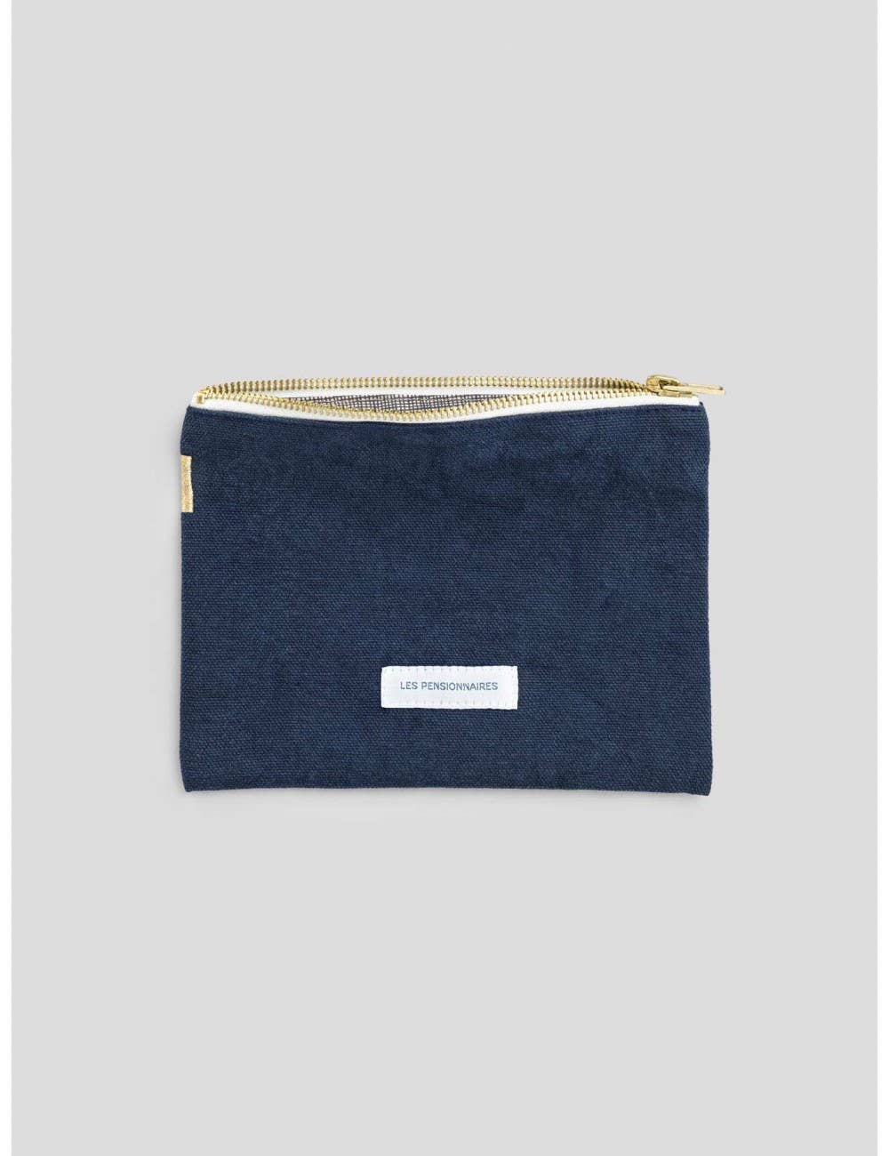 Small Pouch in Storm Blue Organic Cotton Canvas