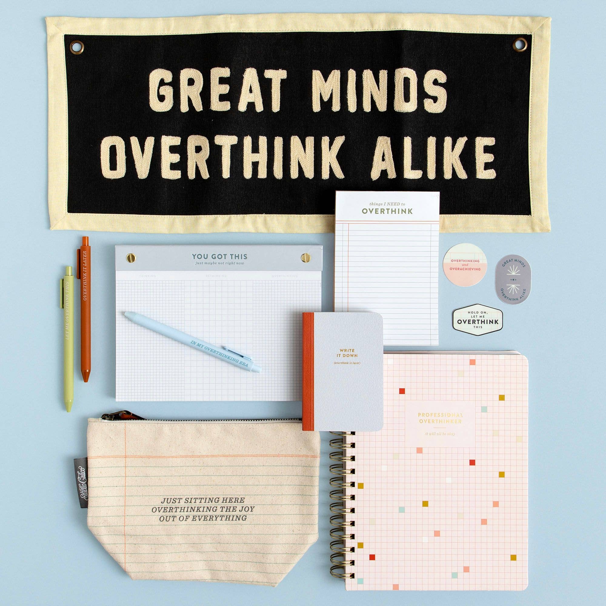 Great Minds Overthink Alike Decal Sticker