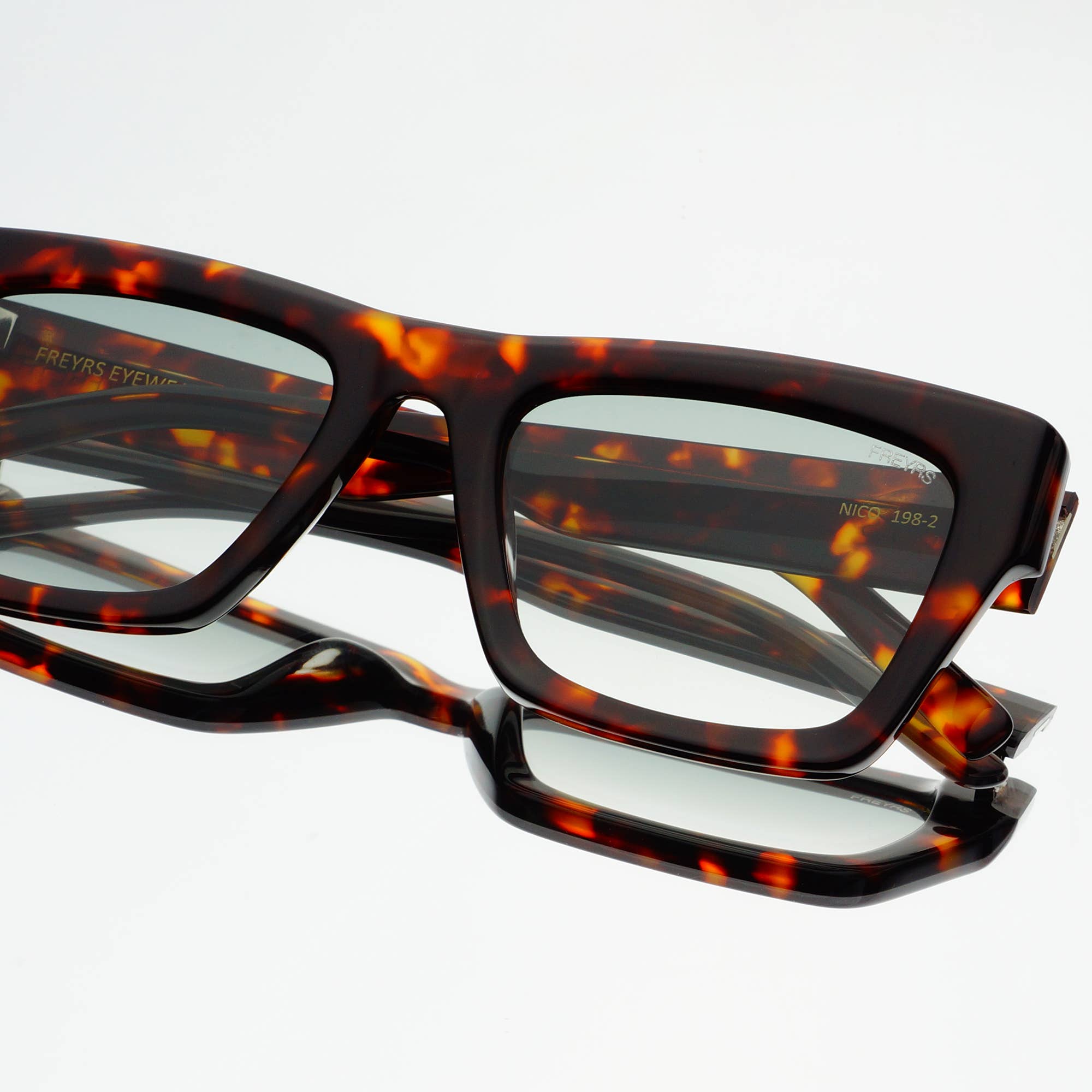 Nico Acetate Unisex Rectangular Sunglasses