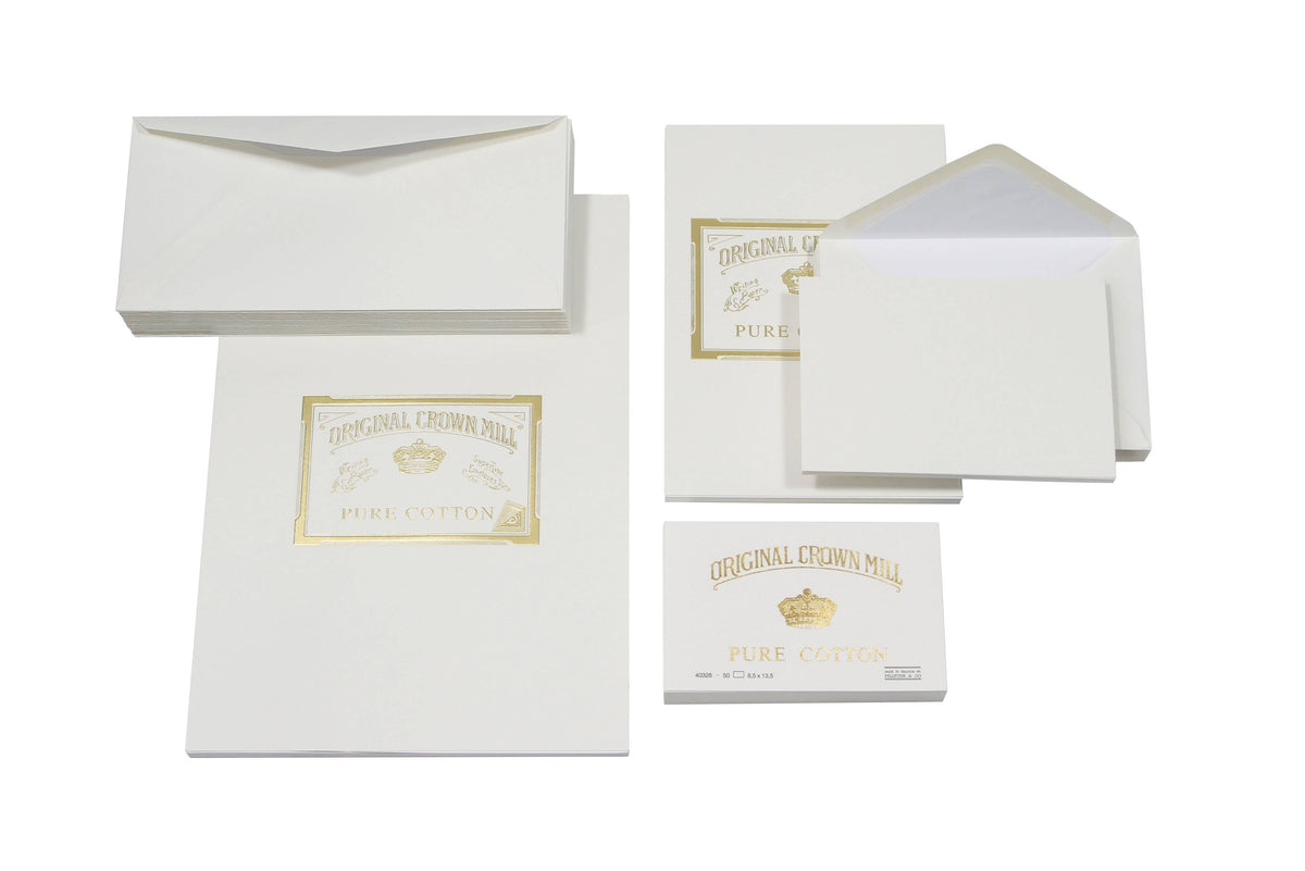 Original Crown Mill Pure Cotton Note Cards 50Pk