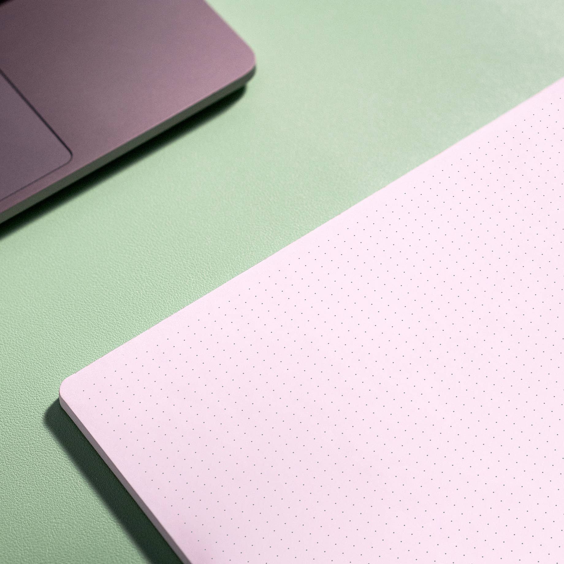 Dot Grid Desk Notepad, 8.5x5.5" Chipboard Back (2-Pack)