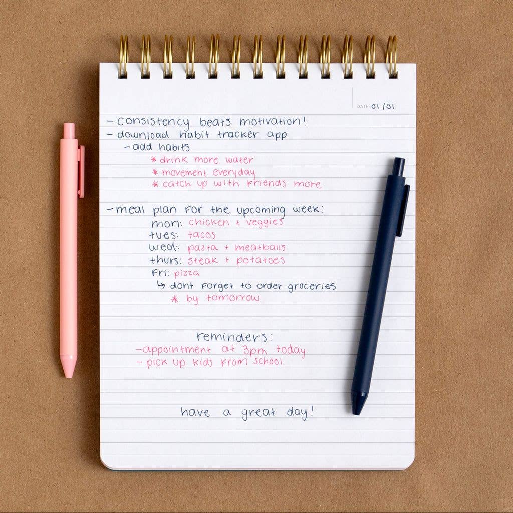 Notes & Ideas Top Spiral 7x9 Notebook