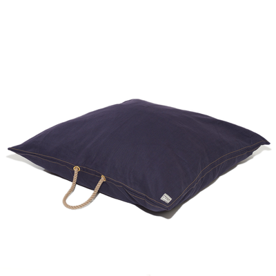 Navy Waxed Cotton Canvas Dog Bed