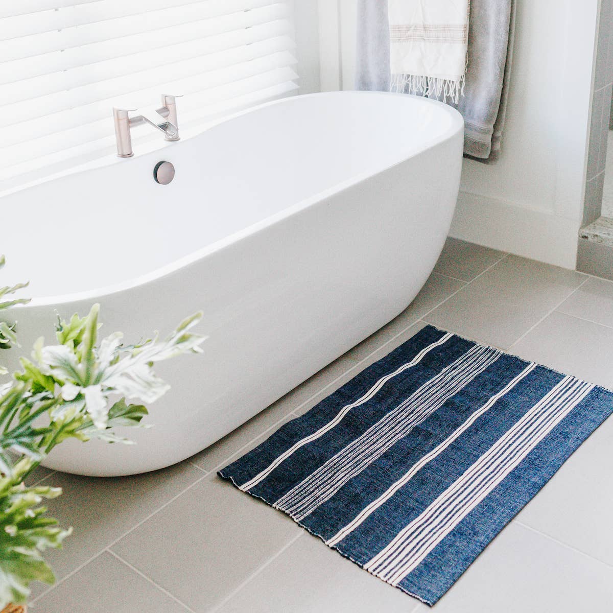 Aden Cotton Bath Mat Natural with