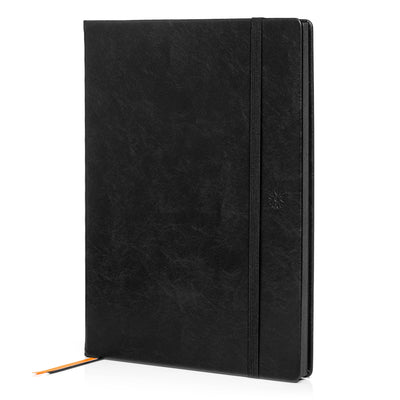 Pitch Black Dot Grid Notebook | A5 Size (Black Pages)