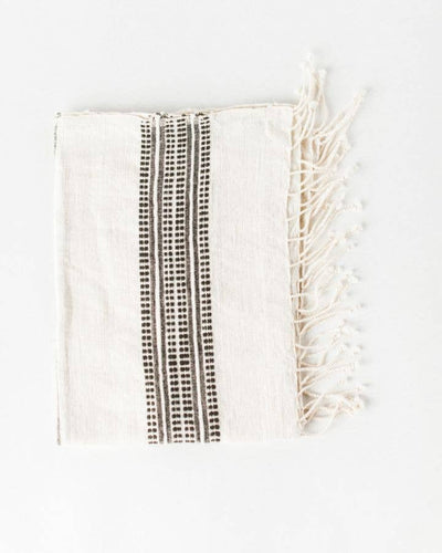 Aden Cotton Hand Towel | Beige Stripe