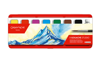 Box of 8 Color Paint Tablets GOUACHE STUDIO