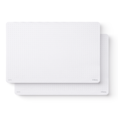 Dot Grid Desk Notepad, 8.5x5.5" Chipboard Back (2-Pack)