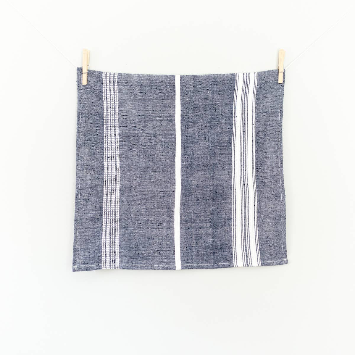 Aden Cotton Dinner Napkin | Grey Stripe