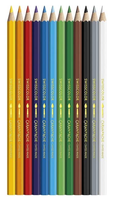 SWISSCOLOR Watercolor Pencils, 12 Colors
