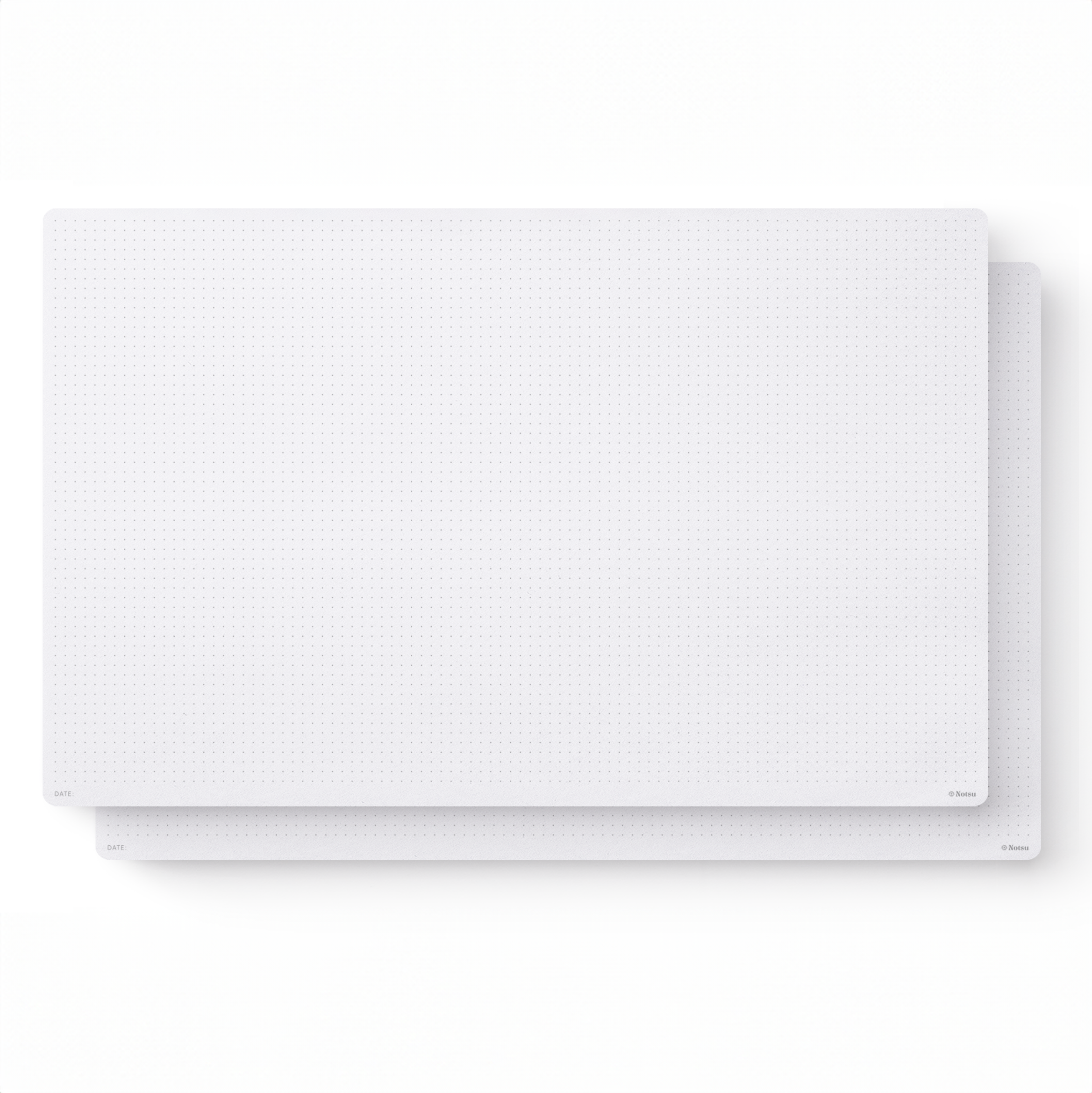 Dot Grid Desk Notepad, 8.5x5.5" Chipboard Back (2-Pack)