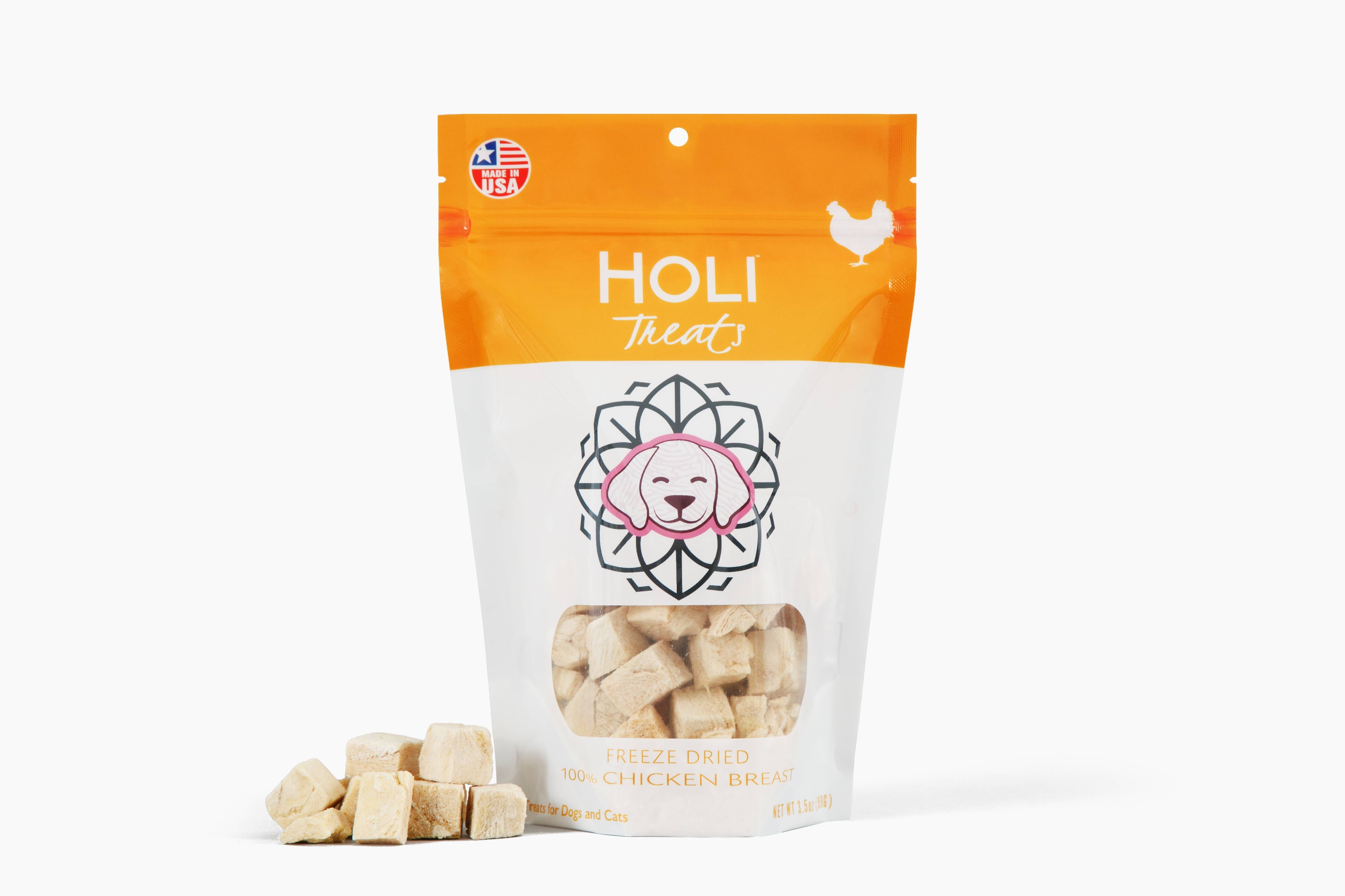 HOLI Chicken Dog Treats - All Natural Breast Meat - Freeze Dried