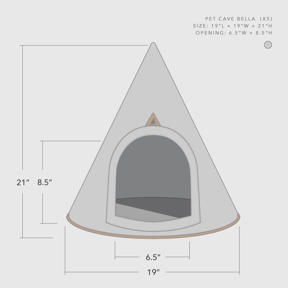 Mod Felt Pet Cave in Grey
