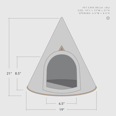 Mod Felt Pet Cave in Grey