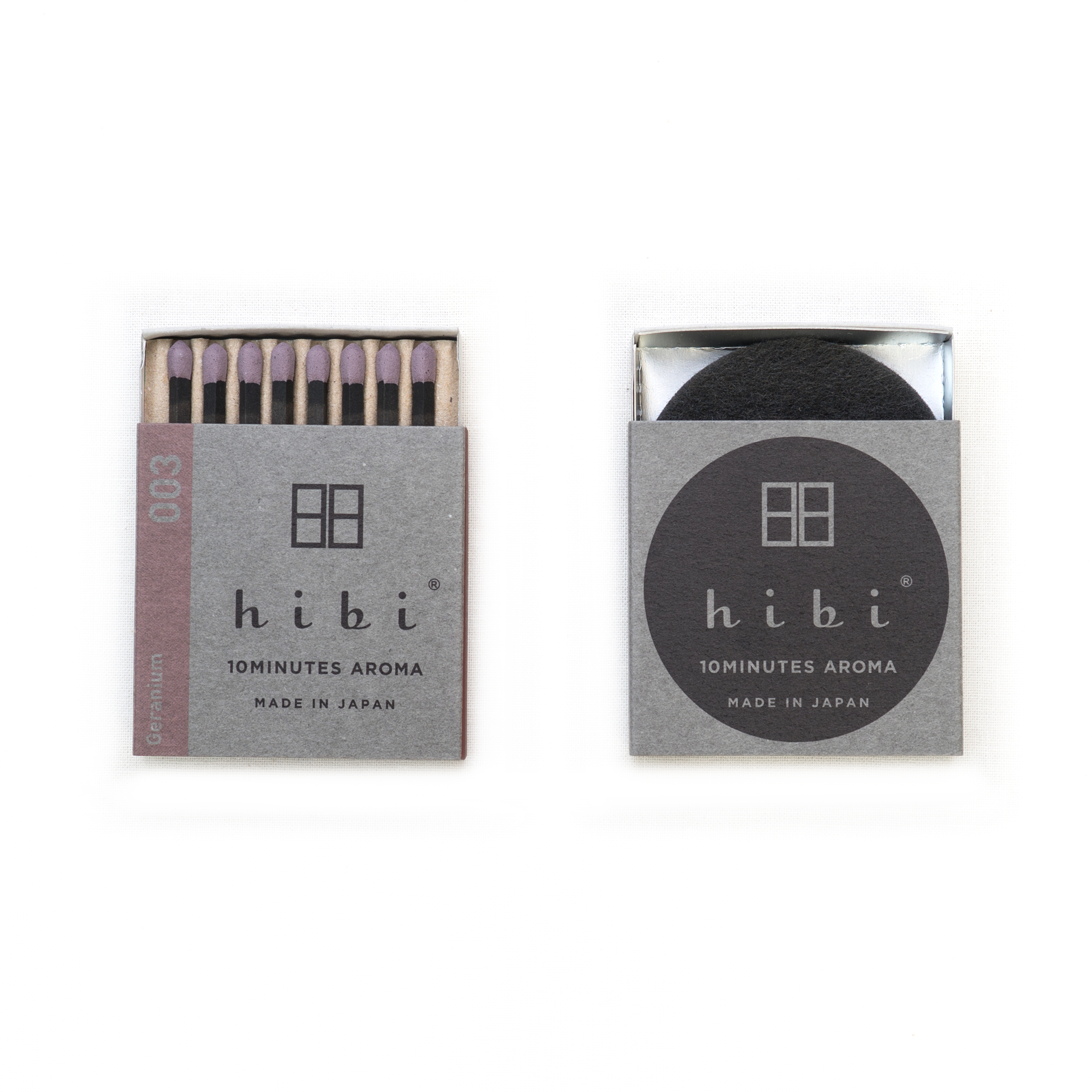 Hibi - Box of 8 Incense Matches: Geranium