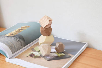 Five-Color Wooden Balance Stones – Mindful Gift for All Ages