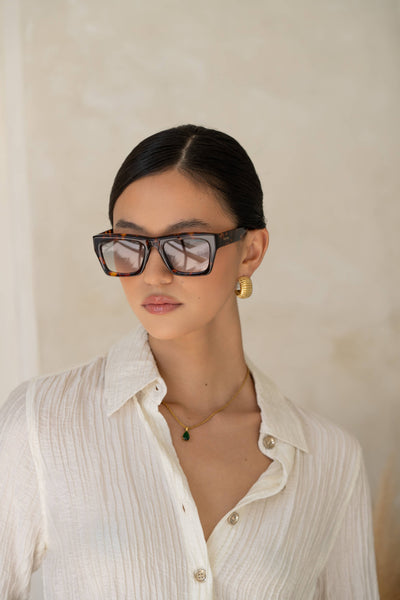 Nico Acetate Unisex Rectangular Sunglasses
