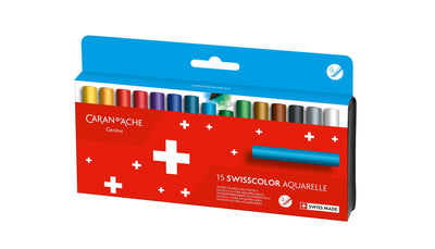 15 Wax Pastels, Water Soluble in Cardboard Box
