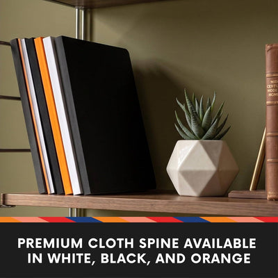 Lay-Flat Dot Grid Notebook – White Spine