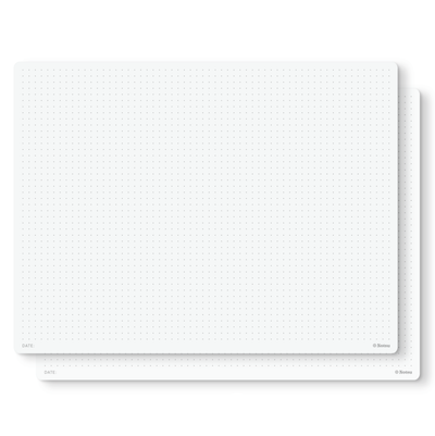 Dot Grid Desk Notepad, 8.5x5.5" Chipboard Back (2-Pack)