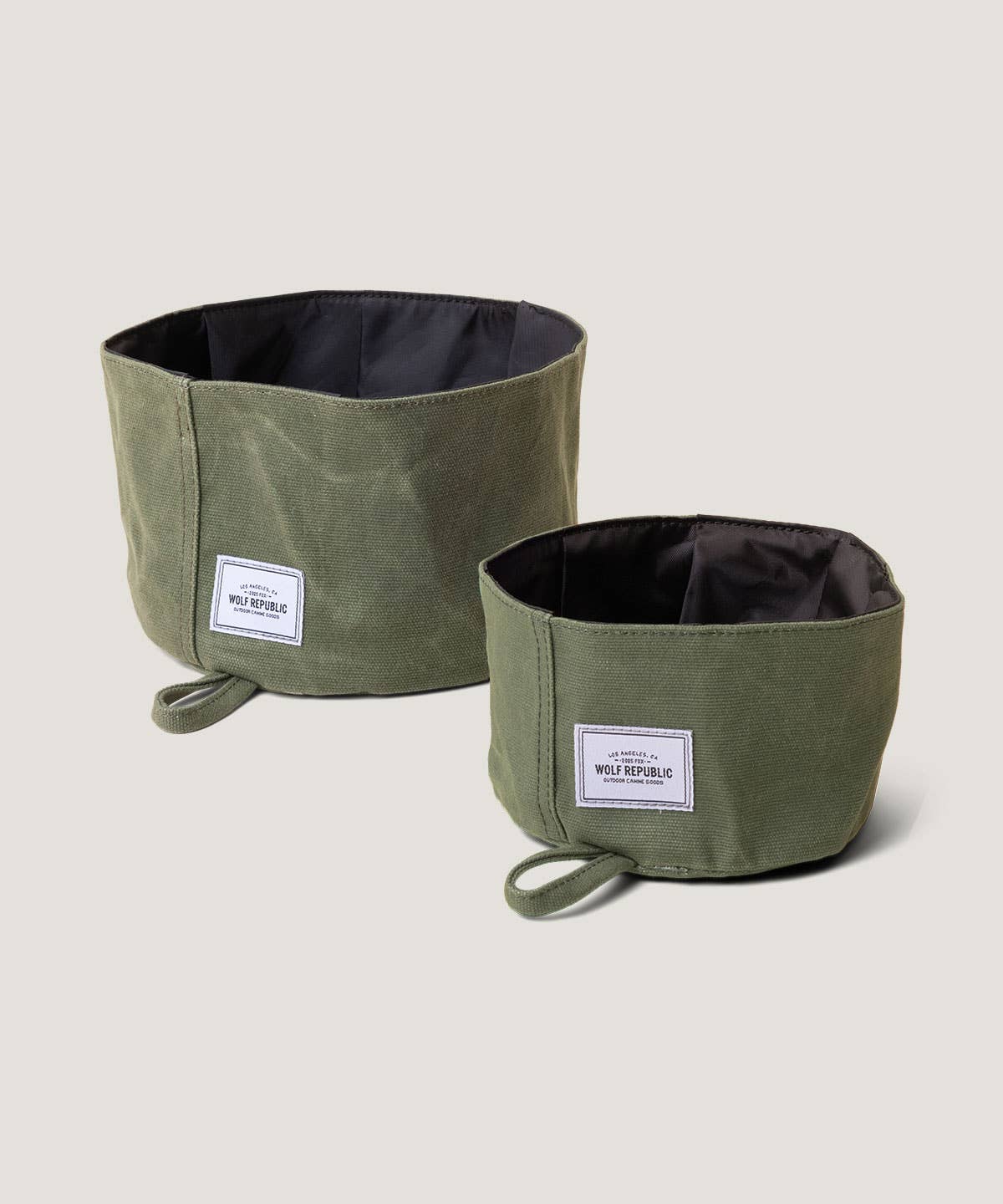 Collapsible Lightweight Waxed Canvas Pet Bowl