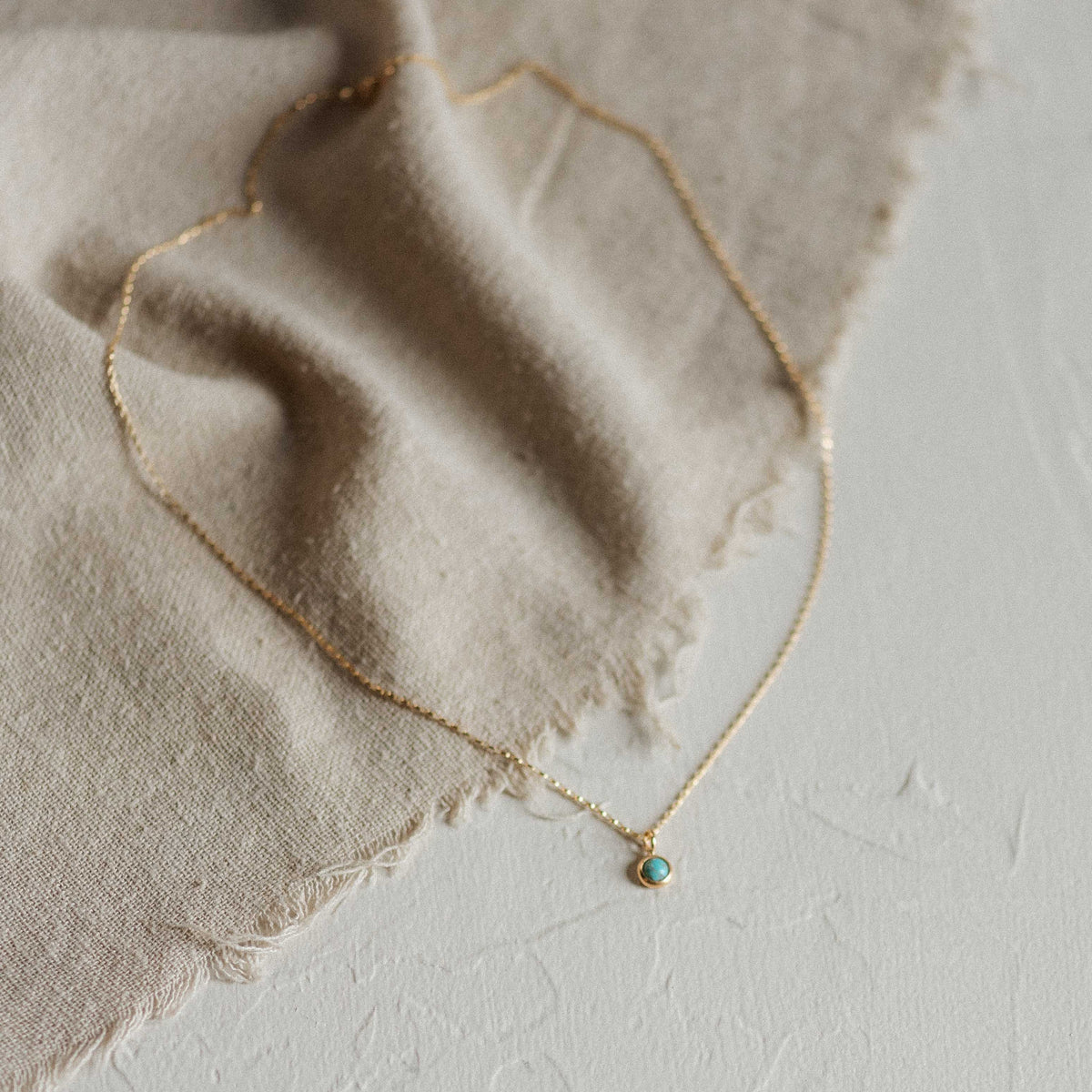 Hyalite Necklace // Turquoise // Demi-Fine Gold