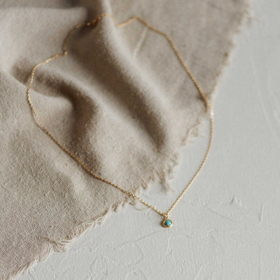 Hyalite Necklace // Turquoise // Demi-Fine Gold