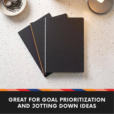 Lay-Flat Dot Grid Notebook – Black Spine