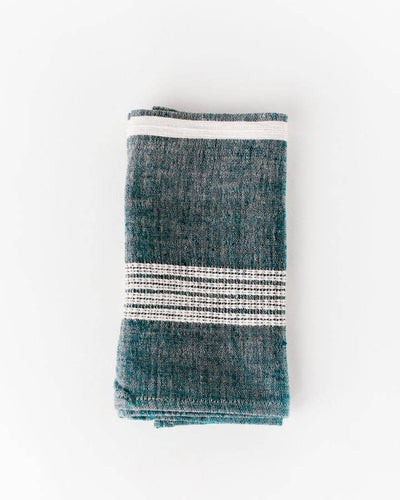 Aden Cotton Dinner Napkin | Grey Stripe